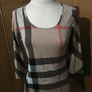 Burberry  Scoop Tee 3/4 Sleeve
